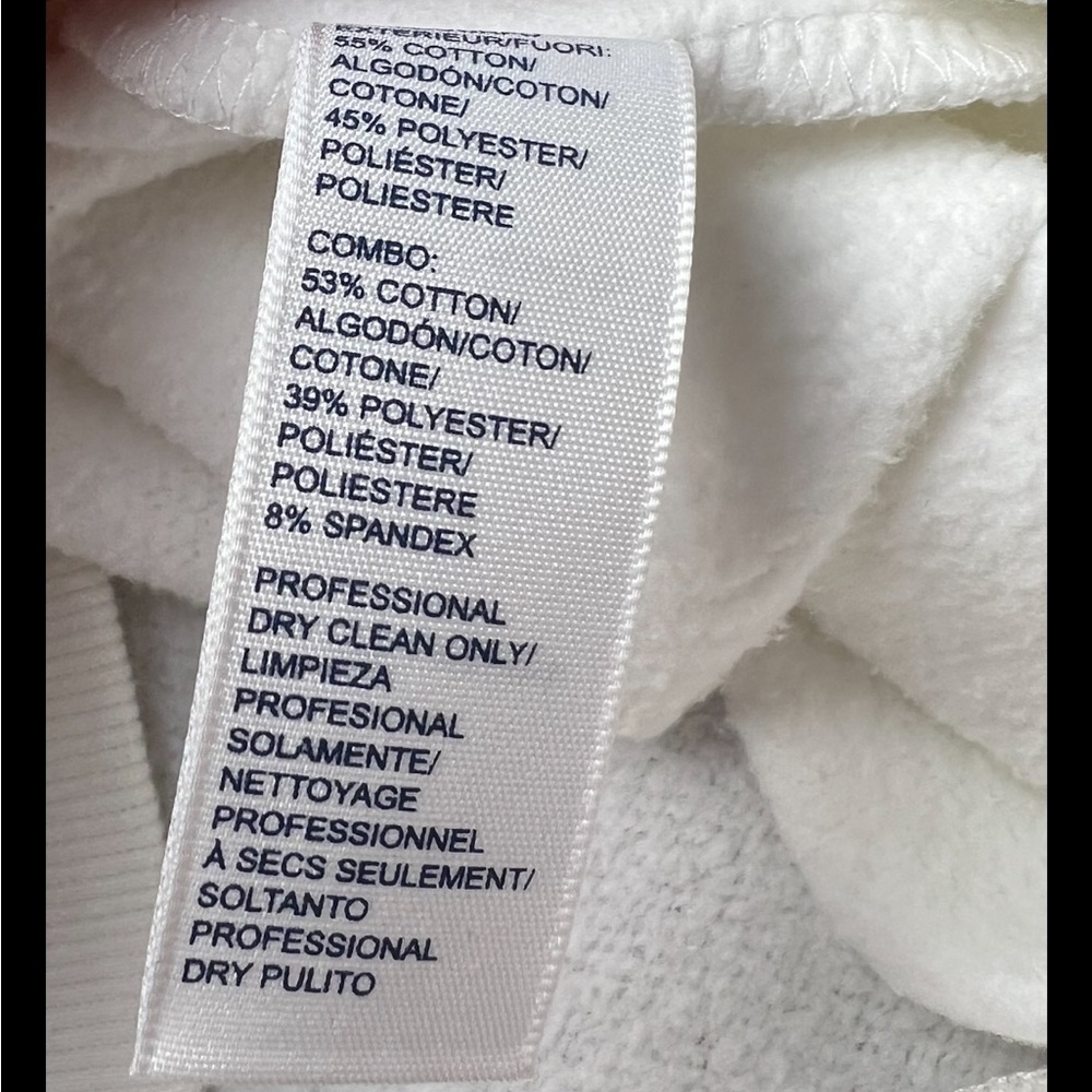 REBECCA MINKOFF Sweatshirt Puffy Sleeve White Crew Neckline Medium - Picture 8 of 8